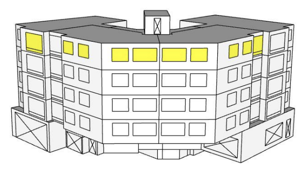 représentation 3d avant immeuble